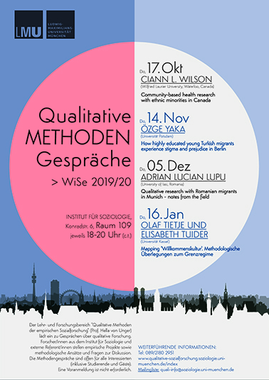 Methodengespräche Plakat Programm Wintersemester 2019/20