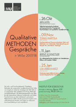 Methodengespräche Programm Plakat Wintersemester 2017/18